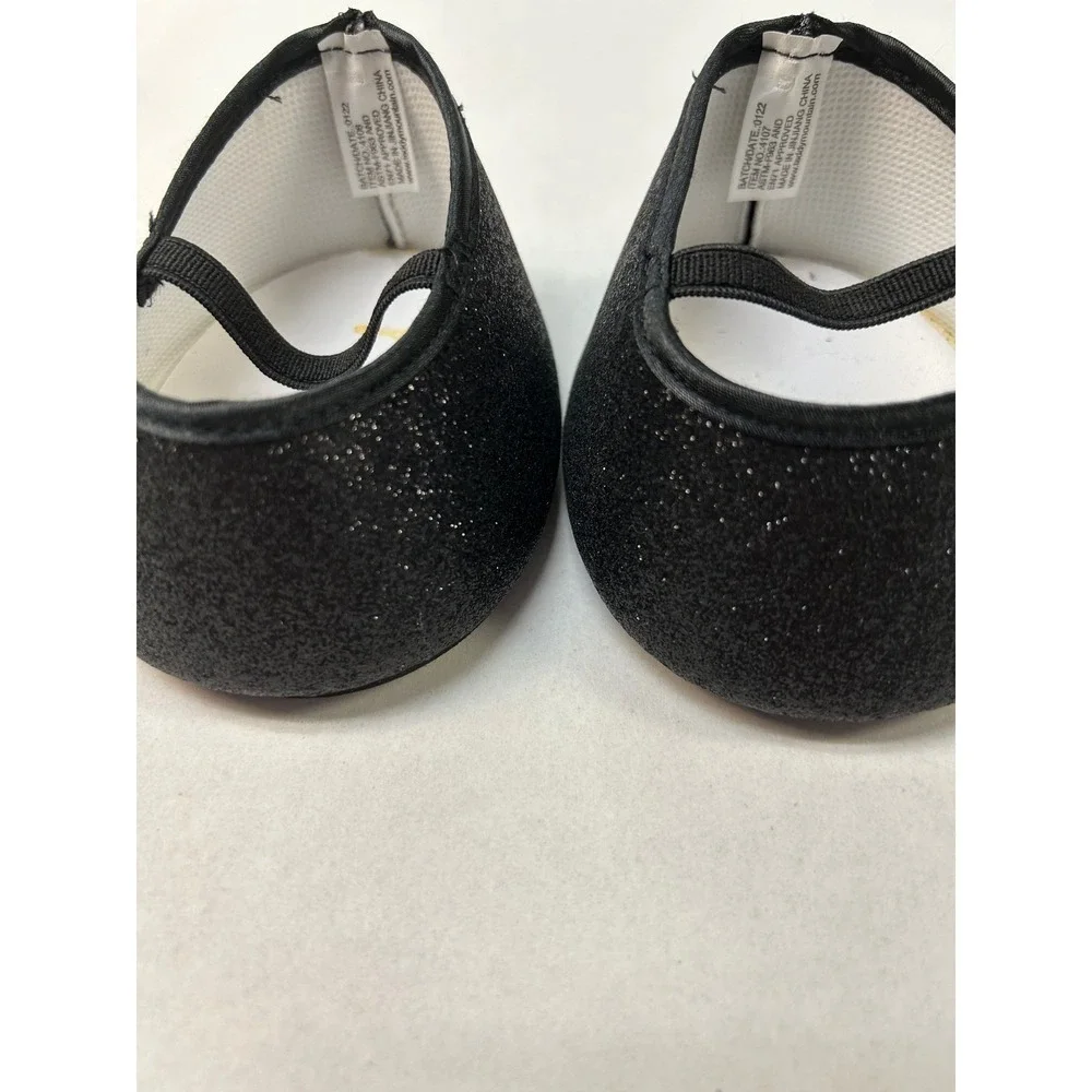 Teddy Mountain Black Sparkle Shoe 16 inch Plush Bear Footwear 4110 NEW